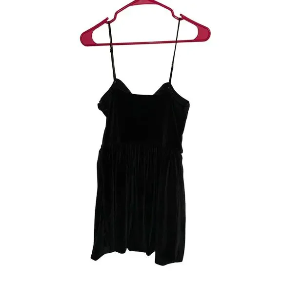 Abercrombie & Fitch Dark Grey Velvet Dress with Bubble Hem - women's large (p) - Picture 6 of 10